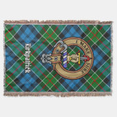 Clan Kirkpatrick-wapen over tartan Deken (Voorkant)