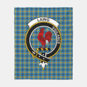 Clan Laing Hunting Tartan Pset Fleece Deken (Voorkant)