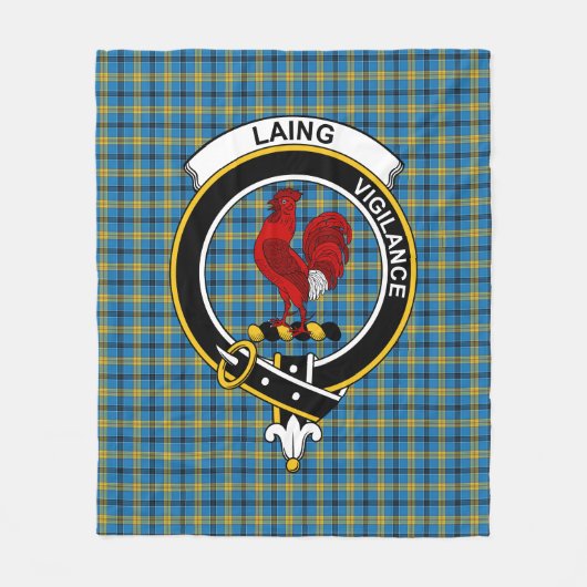 Clan Laing Hunting Tartan Pset Fleece Deken (Voorkant)