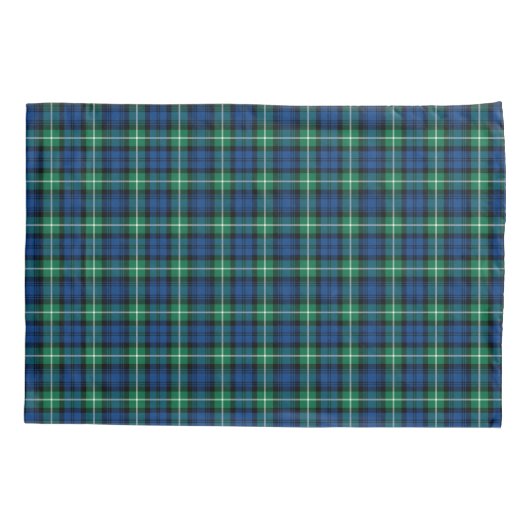 Clan Lamont Blauw en Groen Schots Plaid Kussensloop (Achterkant)