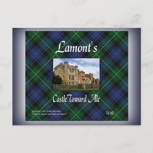 Clan Lamont Castle Toward Ale Briefkaart (Voorkant)