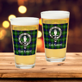 Clan Lamont Crest Badge en Tartan Glas