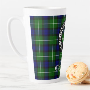 Clan Lamont Crest Badge en Tartan Latte Mok