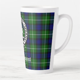 Clan Lamont Crest Badge en Tartan Latte Mok