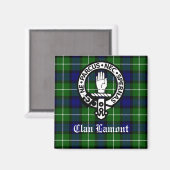 Clan Lamont Crest Badge & Tartan Magneet (Voorkant / Achterkant)