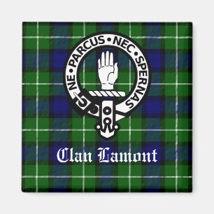 Clan Lamont Crest Badge & Tartan Magneet