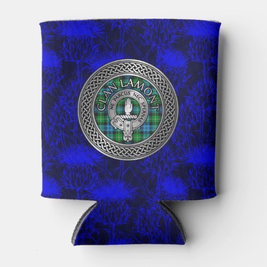 Clan Lamont Crest & Tartan Knot Blikjeskoeler (Voorkant)