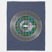 Clan Lamont Crest & Tartan Knot Fleece Deken (Voorkant)