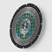 Clan Lamont Crest & Tartan Knot Grote Klok (Hoek)