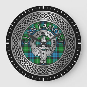 Clan Lamont Crest & Tartan Knot Grote Klok