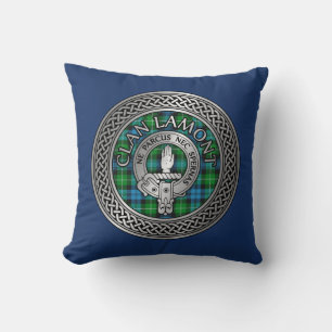 Clan Lamont Crest & Tartan Knot Kussen
