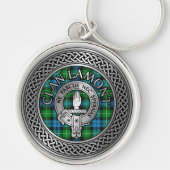 Clan Lamont Crest & Tartan Knot Sleutelhanger (Voorkant)