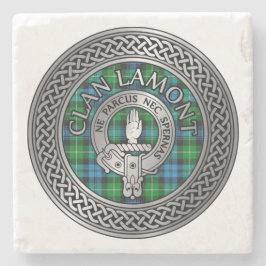 Clan Lamont Crest & Tartan Knot Stenen Onderzetter
