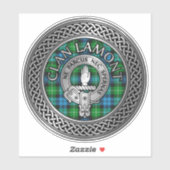 Clan Lamont Crest & Tartan Knot Sticker (Vel)