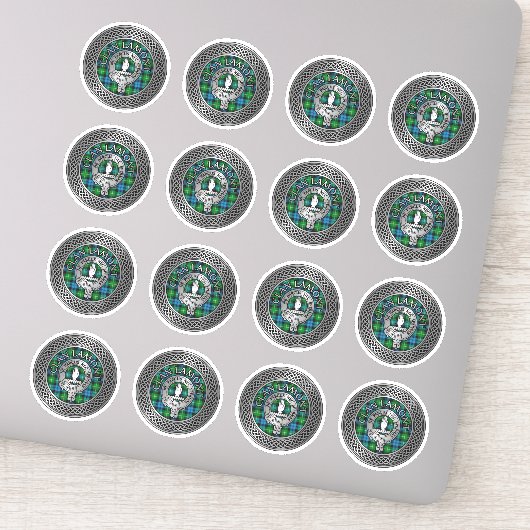 Clan Lamont Crest & Tartan Knot Sticker (Detail)