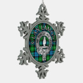Clan Lamont Crest & Tartan Tin Sneeuwvlok Ornament (Links)