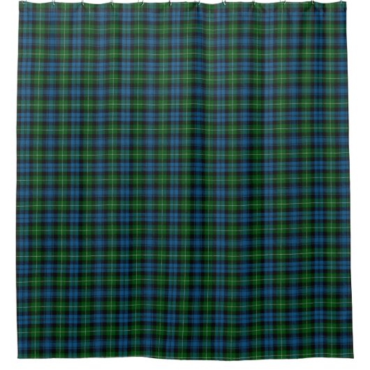 Clan Lamont Green Blue Tartan Douchegordijn (Voorkant)