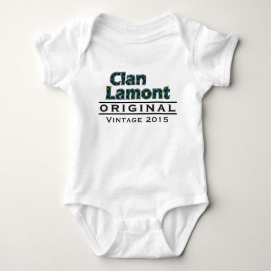 Clan Lamont past uw geboortejaar aan Romper (Voorkant)