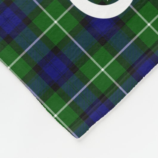 Clan Lamont Tartan Fleece Deken (Hoek)