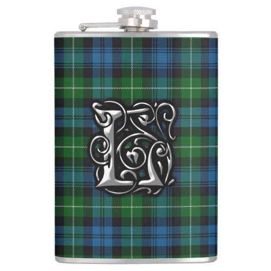 Clan Lamont Tartan Old Scotland fles Heupfles (Voorkant)