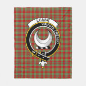 Clan Leask Modern Schotse Plaid Fleece Deken (Voorkant)