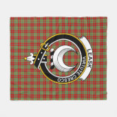Clan leask Modern Tartan Pset Fleece Deken (Voorkant (Horizontaal))