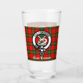 Clan Lennox Crest Badge & Tartan Glas (Achterkant)