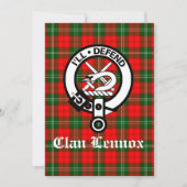 Clan Lennox Crest Badge & Tartan Greeting Kaart (Voorkant)