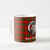Clan Lennox Crest Badge & Tartan Koffiemok (Voorkant links)