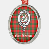 Clan Lennox Crest Badge & Tartan Metalen Ornament (Links)