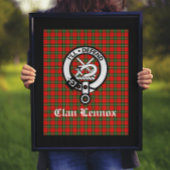 Clan Lennox Crest Badge & Tartan Poster
