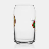 Clan Lennox Crest over Tartan Blikvorm Glas (Links)