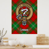 Clan Lennox Crest over Tartan Poster (Keuken)
