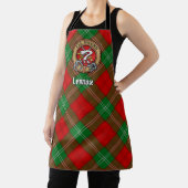 Clan Lennox Crest over Tartan Schort (Insitu)