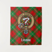 Clan Lennox Crest over Tartan Tapestry Wandkleed (Voorkant)