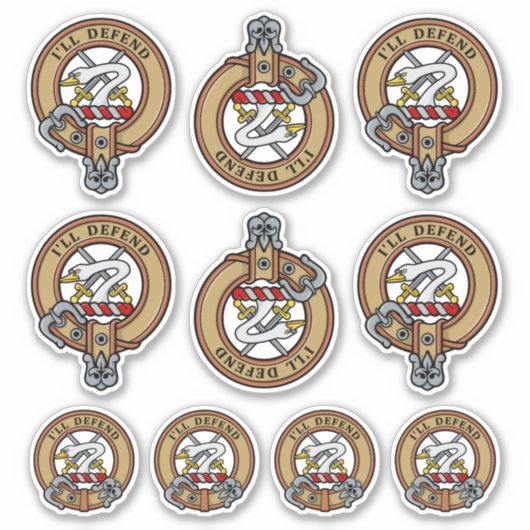 Clan Lennox Crest Sticker Set (Voorkant)