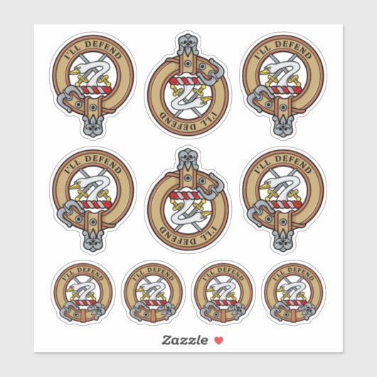 Clan Lennox Crest Sticker Set (Vel)