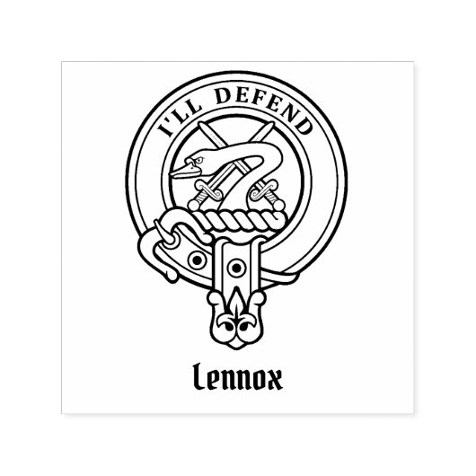 Clan Lennox Crest Zelfinktende Stempel (Design)
