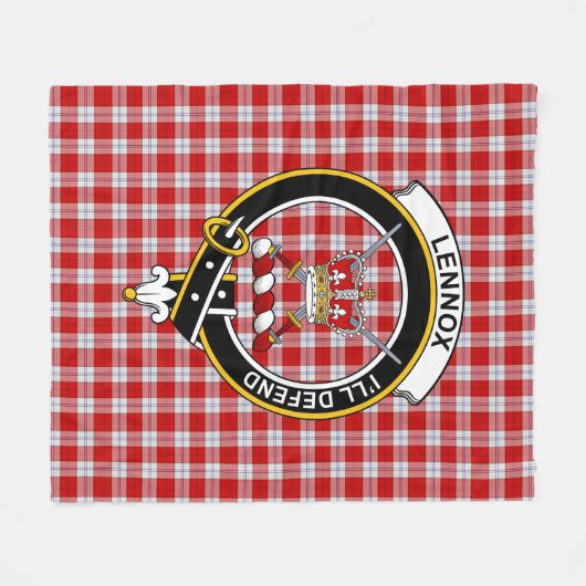 Clan Lennox Dress (Lennox Kincaid) Tartan Pset Fleece Deken (Voorkant (Horizontaal))