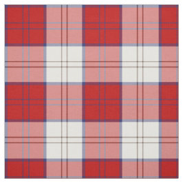 Clan Lennox Dress Tartan Red en White Pset Stof
