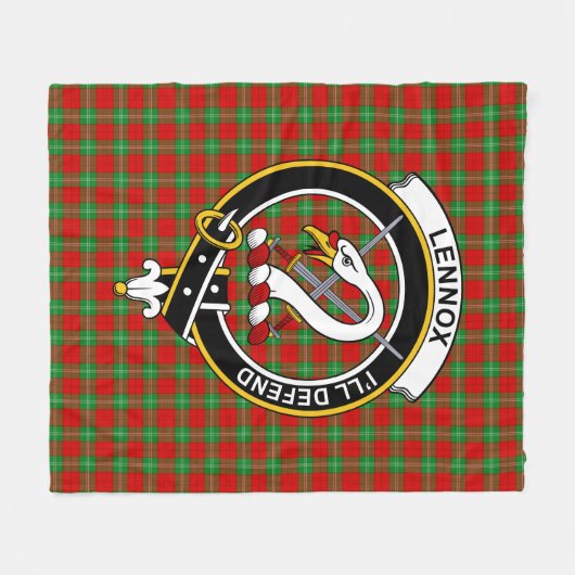 Clan Lennox Tartan Pset Fleece Deken (Voorkant (Horizontaal))