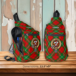 Clan Lennox Wapen over Tartan Sling Bag