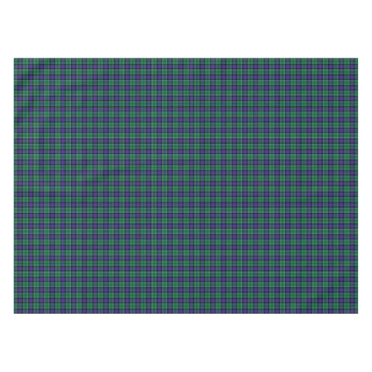Clan Leslie Bright Blue en Green Scottish Tartan Tafelkleed (Voorkant (Horizontaal))