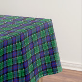 Clan Leslie Bright Blue en Green Scottish Tartan Tafelkleed (Voorbeeld)