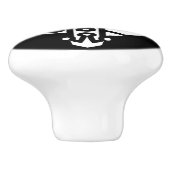 Clan Leslie Crest Badge Drawer Pulls Keramische Knop (Zijkant)