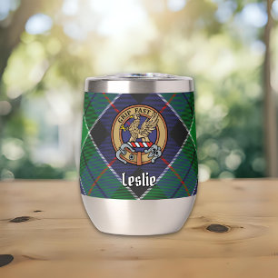 Clan Leslie Crest over de jacht op Tartan