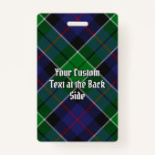 Clan Leslie Crest over de jacht op Tartan Badge (Achterkant)