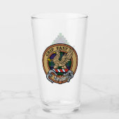 Clan Leslie Crest over de jacht op Tartan Glas (Voorkant)