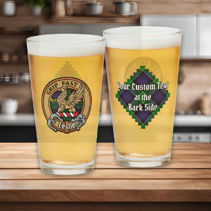 Clan Leslie Crest over de jacht op Tartan Glas