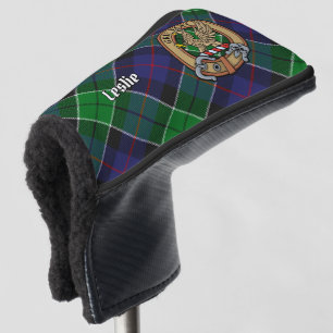 Clan Leslie Crest over de jacht op Tartan Golfheadcover